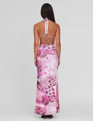 SOLEIL MAXI DRESS - MACRO BUTTERFLY