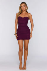 Enchanted Embrace Mini Dress Plum