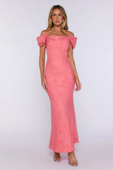 Effortlessly Her Moment Maxi Dress Coral