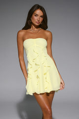 Well Dressed Tonight Embellished Strapless Mini Dress White