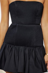 Haze Of Night Strapless Mini Dress Black