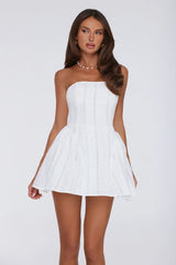The Perfect Fit Strapless Mini Dress White