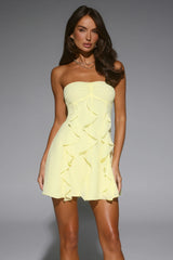 Well Dressed Tonight Embellished Strapless Mini Dress White