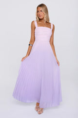 Laidback Luxe Pleated Maxi Dress Lilac