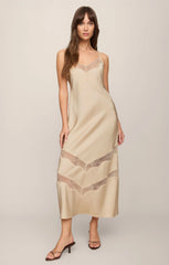 Bruna Lace Inset Midi Dress