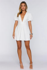 Blooming Secret Mini Dress White