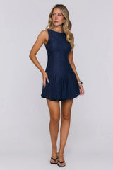The Dress Room Lace Mini Dress Navy