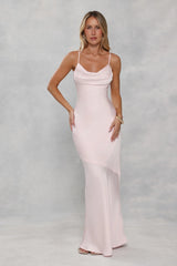 Satin Empress Maxi Dress Pink