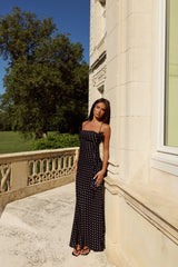 Little Night Out Polka Dot Maxi Dress Black