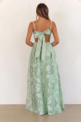 Enchanted Floral Maxi Dress Aqua