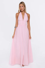 Just For Her Halter Maxi Dress Blush