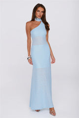 Dressed For This Halter Maxi Dress Blue