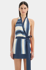 Dazed Wrap Halter Mini Dress