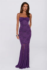 After Dusk Dressing Lace Maxi Dress Purple