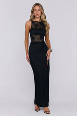 High Style Only Lace Maxi Dress Black