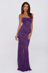 After Dusk Dressing Lace Maxi Dress Purple