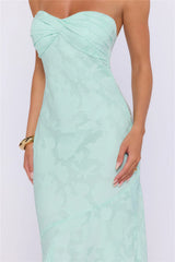 Delicate Days Strapless Maxi Dress Mint
