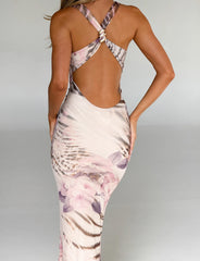 TAMARIN MAXI DRESS - MOODY ANIMAL FLORAL