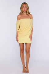 Golden Hour Club Mini Dress Yellow