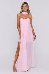 Statement Season Sequin Halter Mini Dress Cream