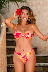 Romance in Spring Floral Bikini Set