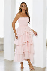 Always The Moment Strapless Maxi Dress Pink