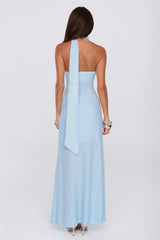 Dressed For This Halter Maxi Dress Blue