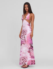 SOLEIL MAXI DRESS - MACRO BUTTERFLY