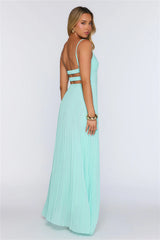 Styled For Anywhere Pleated Maxi Dress Mint