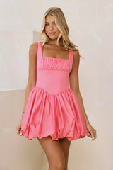 Blush Wink Bubble Mini Dress Pink