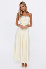 Lovely Affair Strapless Maxi Dress Yellow