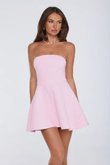 All About Elegance Strapless Mini Dress Pink