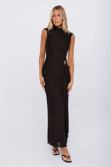 Plus One Mesh Maxi Dress Black