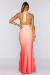 Wear The Mood Halter Maxi Dress Pink