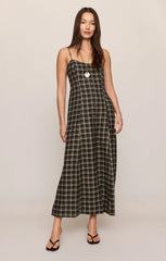 Angel Eyes Plaid Maxi Dress