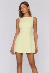 She Is The Mood Mini Dress Yellow