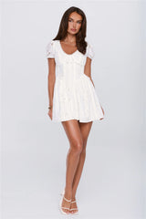 Gentle Moon Embroidered Mini Dress White
