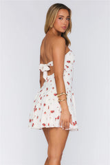 Her Rose Era Strapless Mini Dress Floral