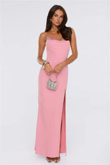 Charm Up Embellished Maxi Dress Pink