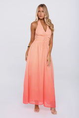 Always Invited Halter Maxi Dress Orange