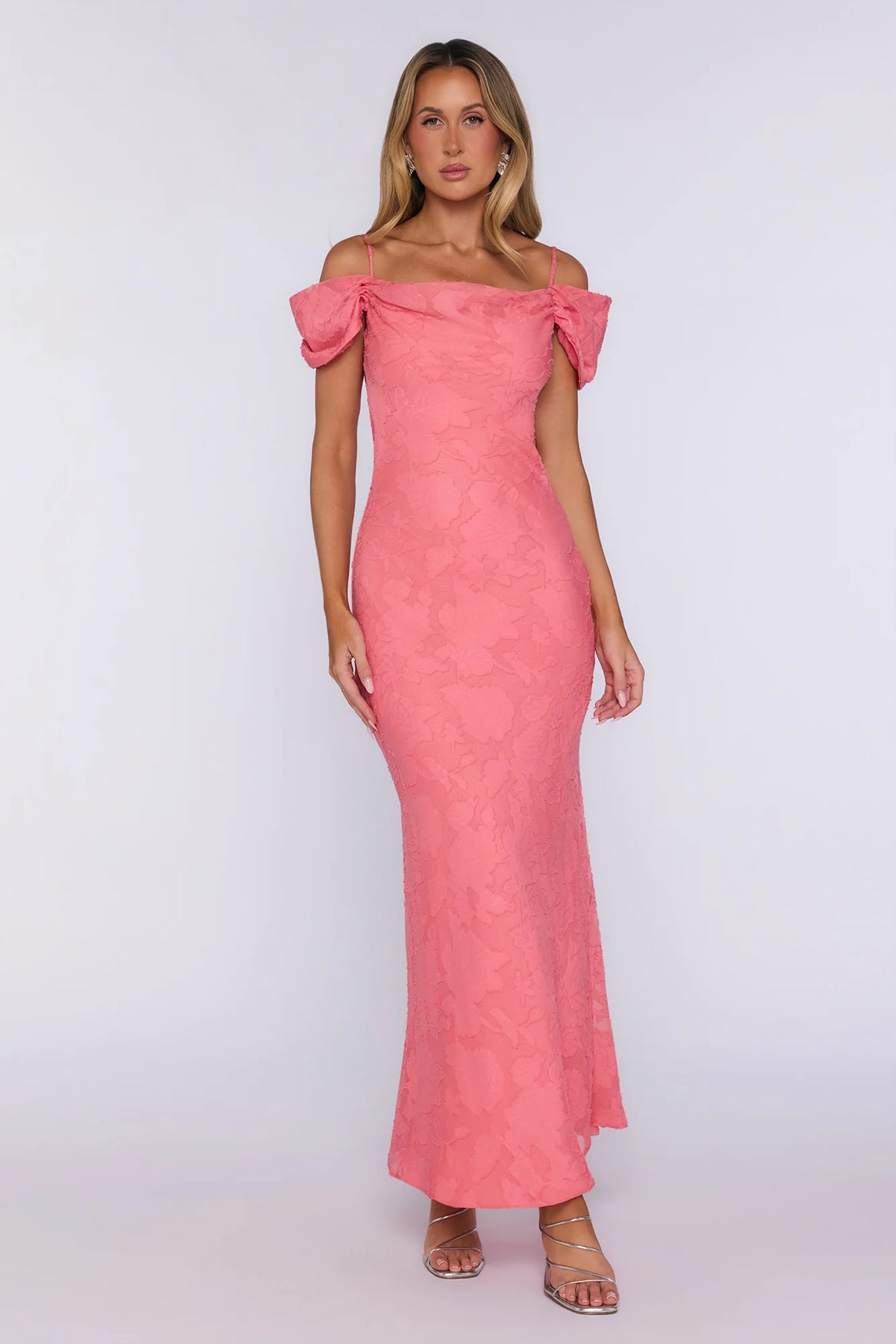 Effortlessly Her Moment Maxi Dress Coral