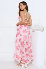 Fleur De Luxe Maxi Dress Pink