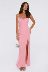 Charm Up Embellished Maxi Dress Pink