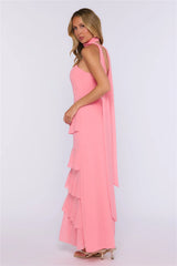 Fresh Start Strapless Maxi Dress Pink