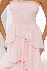 Always The Moment Strapless Maxi Dress Pink