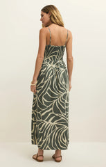 Bayside Tova Palm Linen Maxi Dress