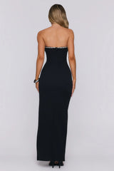 Diamond Of Mine Strapless Maxi Dress Black