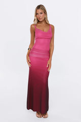 Sweet Nectar Mesh Maxi Dress Plum