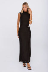 Plus One Mesh Maxi Dress Black