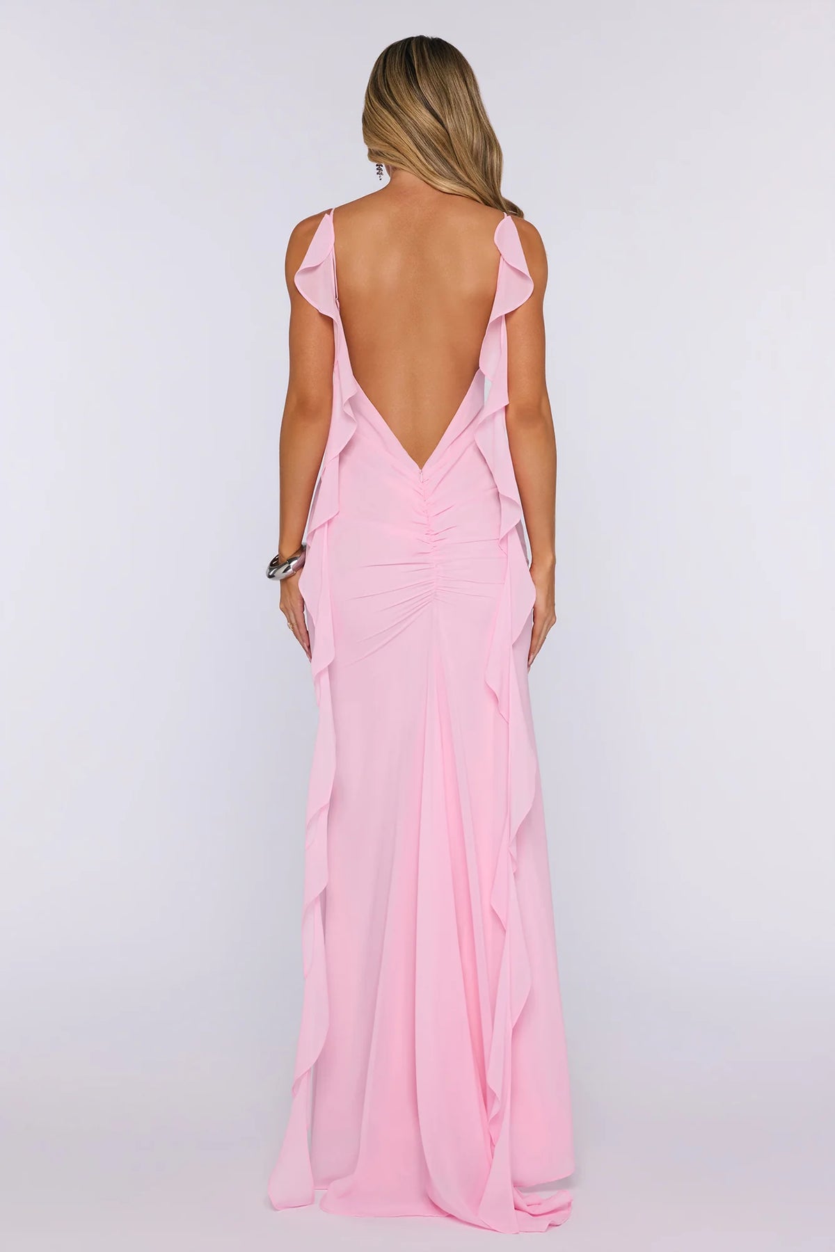 Pop Of Drama Maxi Dress Light Pink